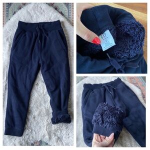 Gap kids navy blue sherpa lined sweatpant jogger winter pant cozy warm medium 8